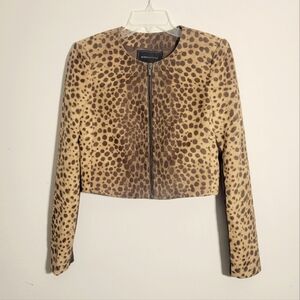 Leopard Print Crop Jacket